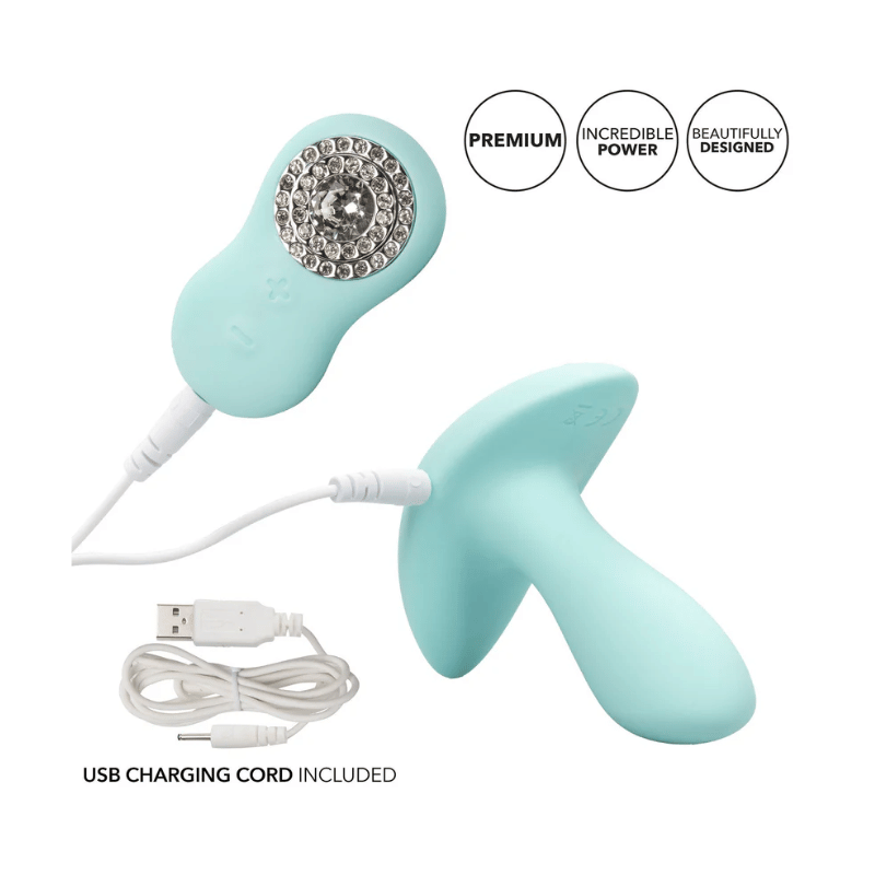 Vibromasseur Anal Cristal Bleu 5