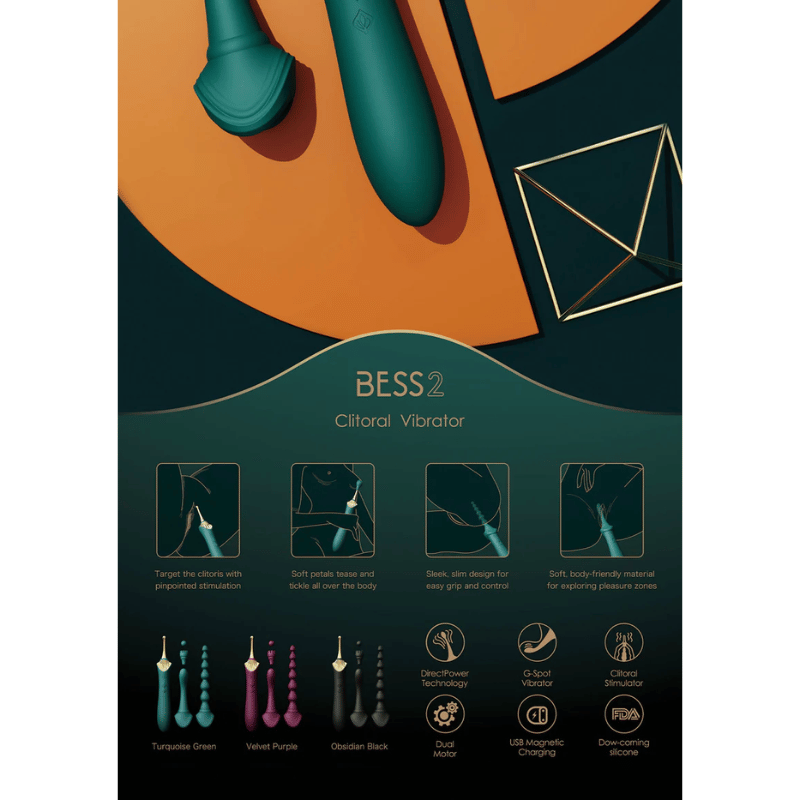 Vibromasseur Bess 2 Éclat Émeraude 8