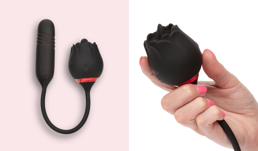 vibromasseur french kiss romeo avec embout d'aspiration